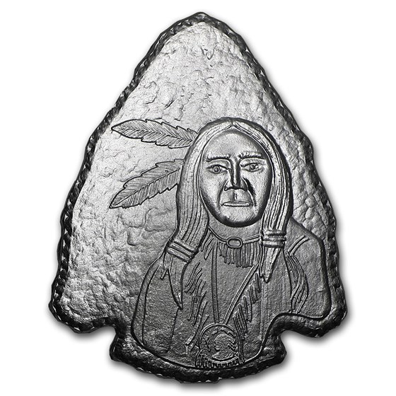 1 oz Silver Arrowhead - Indian Warrior 1 oz Silver Arrowhead - Indian Warrior